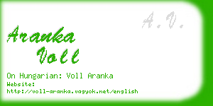 aranka voll business card